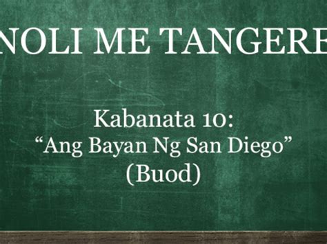 Mga Tauhan Sa Kabanata 10 Noli Me Tangere Tauhan Karanasan