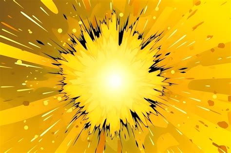 Premium AI Image Yellow Cartoon Explosion