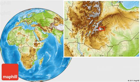 Physical Location Map of Goba