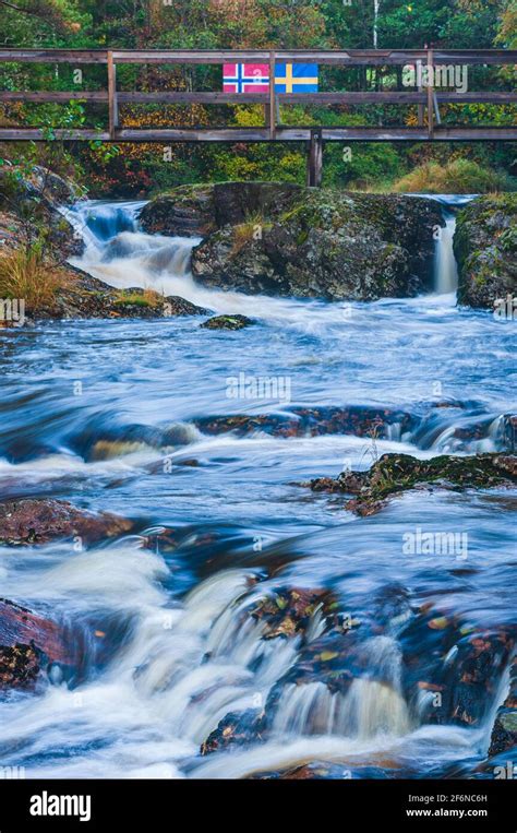 Border bridge between Norway and Sweden Stock Photo - Alamy