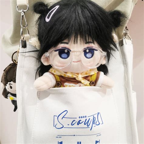 Seventeen Jun Plush Doll With Black Simulate Hair 20cm Kpop Etsy