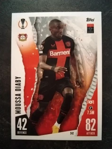 TOPPS MATCH ATTAX Champions League 2023 2024 Moussa Diaby 242 Bayer