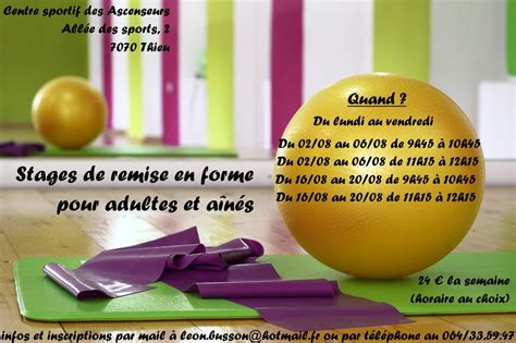 Stages De Remise En Forme Centre Sportif Des Ascenseurs