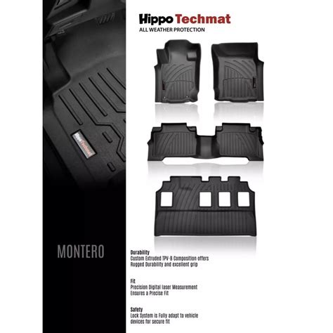 Mitsubishi Montero 2016 2022 3 Rows Hippo Techmat Pro Shopee