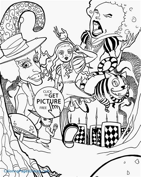 Alice In Wonderland Coloring Pages Mad Hatter At Getcolorings