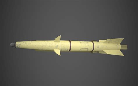 3d Model Missile Vr Ar Low Poly Cgtrader