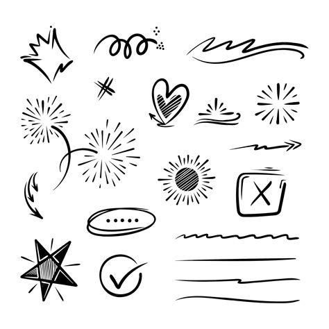 Premium Vector Doodle Element Vector Set For Concept Design