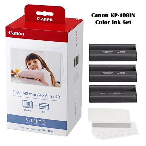 Canon Selphy Cp Color Ink Paper Set Kp In X Sheets With