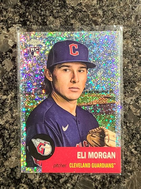 2022 Topps Chrome Platinum Anniversary Speckle Eli Morgan RC 150