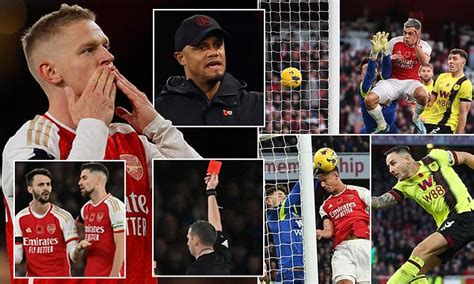 Arsenal 3 1 Burnley 10 Man Gunners Return To Winning Ways As Zinchenko