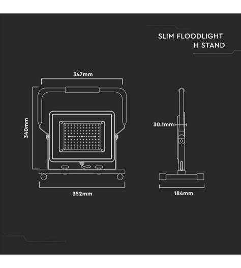 Faro Led Da Cantiere In Alluminio Chip Samsung W K Lm In