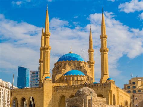 mohammad al amin mosque  beirut lebanon stock photo image