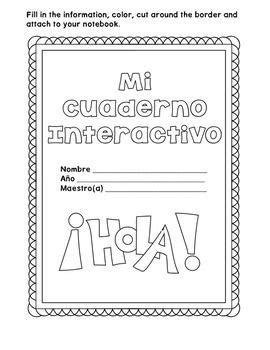 Spanish Interactive Notebook Covers And Sample Foldable Templates