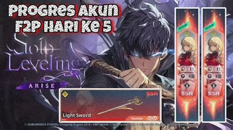 Progres Akun F2P Hari Ke 5 Solo Leveling Arise Gameplay YouTube