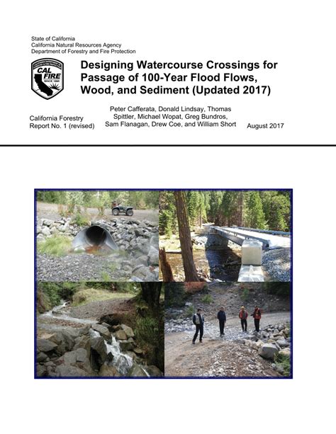 Pdf Designing Watercourse Crossings For Passage Of 100 Year Flood