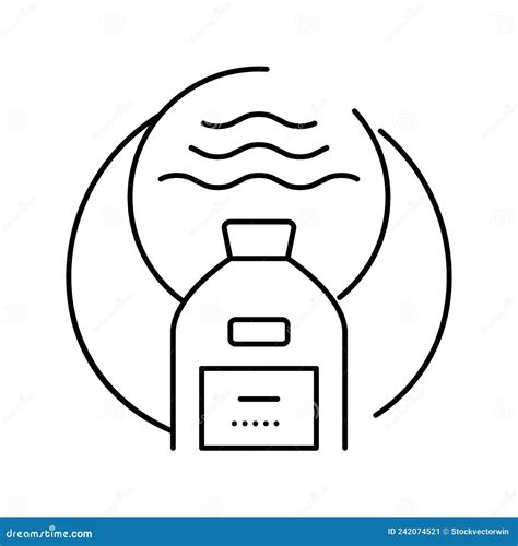 Solvent Line Icon On White Cartoon Vector 264309227