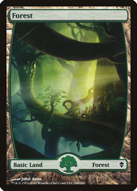 Forest 246 Full Art Zendikar Magic The Gathering