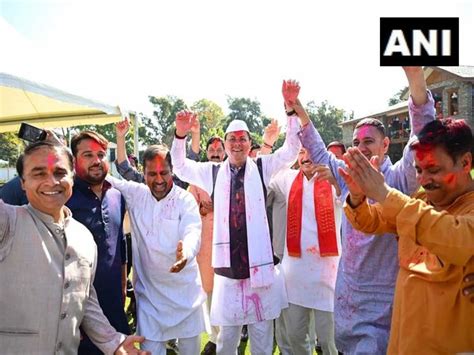 Uttarakhand CM Dhami Attends Holi Milan Programme At His Residence In