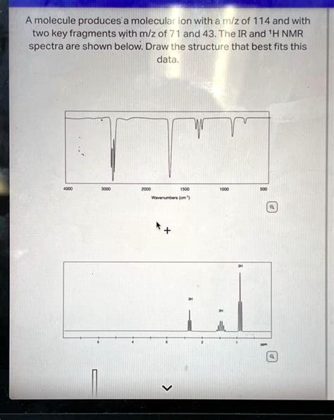 SOLVED Amolecule Produces A Molecular Ion With A M Z Of 114 And With