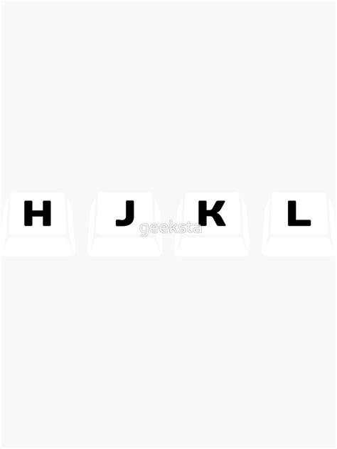 "HJKL - Navigation Keyboard Keys Design for Vim Hackers" Sticker for ...