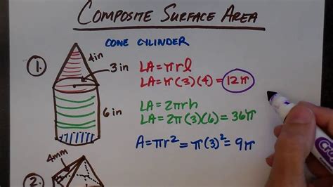 Composite Surface Area Of Solids Youtube