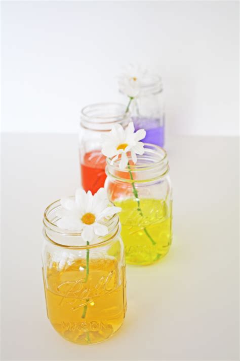 Colored Water Centerpiece Diy Perfect For Spring Entertaining