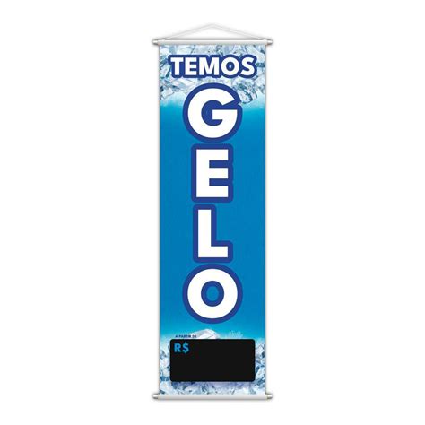 Banner Temos Gelo Preço Fundo Preto Serviço Lona Shopee Brasil