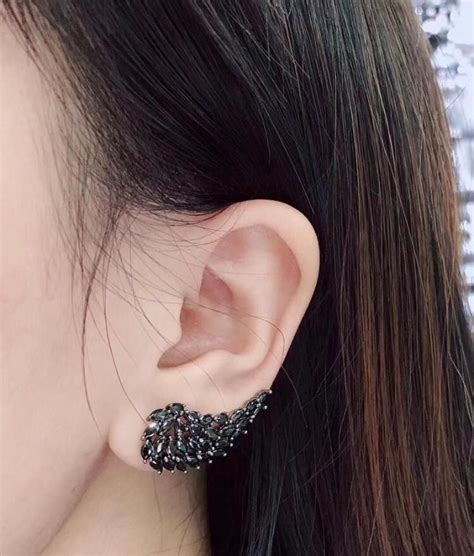 Irean Semijoias Brinco Ear cuff asas pedras micro zircônias