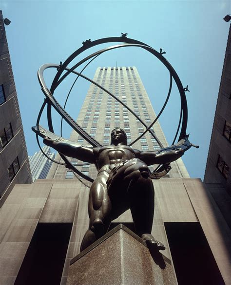 New York City Ny Atlas Statue Photograph by Vintage Images