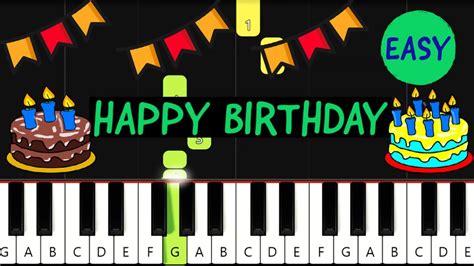 Happy Birthday Piano Tutorial Easy Youtube