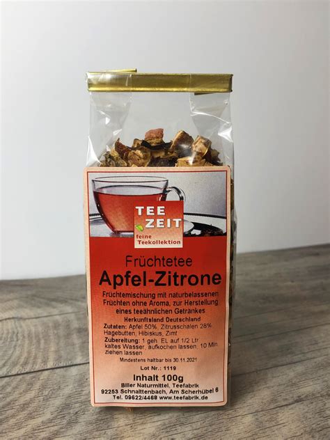 Apfel Zitronen Fr Chtetee Nicht Aromatisiert Kern S Gew Rze Tee