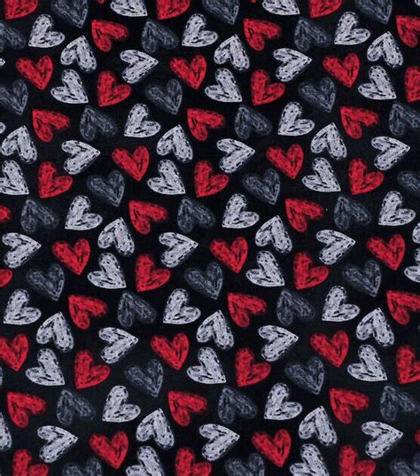 Chalkboard Hearts Valentines Day Cotton Fabric Joann