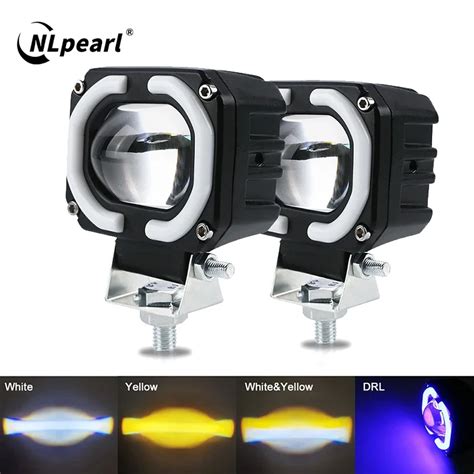 Nlpearl Faro Antiniebla Para Motocicleta Luz Led De Ojos De Ngel Para