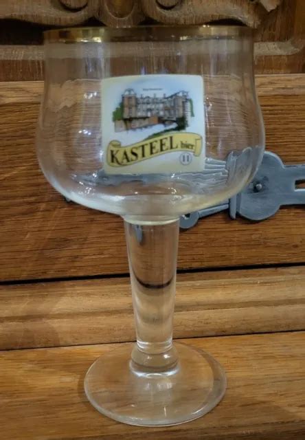 ANCIEN VERRE A Biere Sur Pied Kasteel Biere Belge 25 Cl EUR 5 90