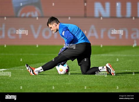 Goalkeeper Kevin Mueller Fc Heidenheim Fch Warming Up