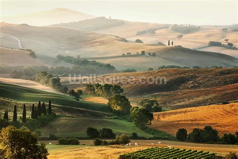 Italian Countryside Wallpaper Wall Mural | Wallsauce