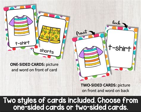 Clothes Flashcards for Kids // Printable Flashcards Great for Toddlers ...