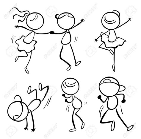 Illustration Of The Different Dance Moves On A White Background