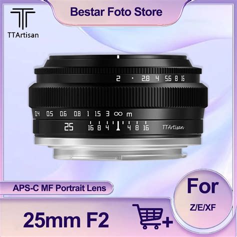 TTartisan 25mm F2 APS C Portable MF Portrait Canon EOS Lens For Canon