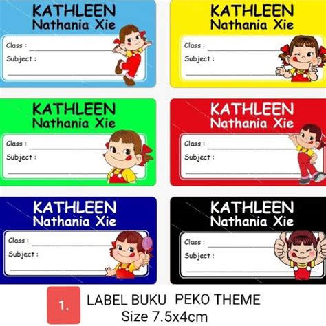 Jual Stiker Label Nama Sticker Nama Tempelan Nama Anak Label Buku Anak Indonesia Shopee