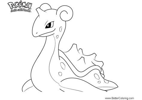 Lapras Pokemon Coloring Pages