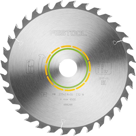 Tarcza pilarska do drewna fi 225 x 30 mm 32 zęby Wood Universal FESTOOL