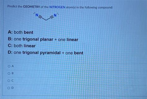 Solved Please identify the type of hybridization (sp, sp2, | Chegg.com