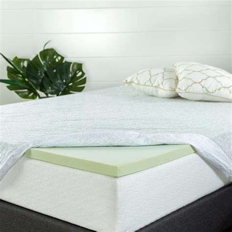 Zinus 15 In Green Tea Queen Memory Foam Mattress Topper Hd Gtft 150q