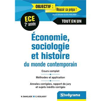 Economie sociologie histoire du monde contemporain 2e année ECE