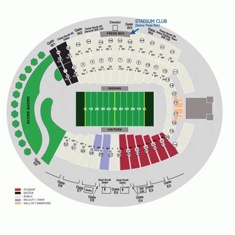 Indiana University Stadium Seating Chart Stadium Seating Chart