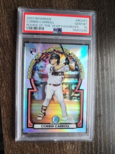 Bowman Chrome Royf Corbin Carroll Rc Rookie Of The Year