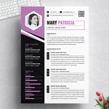 Creative Resume For Word Free Cover By ResumeInventor TPT