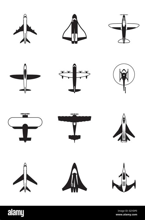 Different Aircrafts Vector Illustration Stock Vector Image Art Alamy