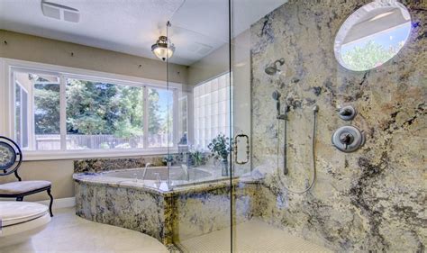 Granite Tub Shower With Window Inserts Stokes Granite Stone